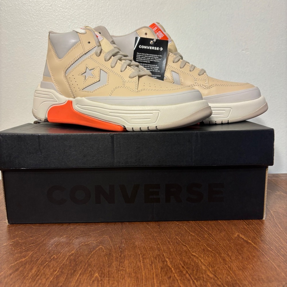 Converse Weapon CX Mid Sneakers Women 7.5 Egret Light Twine Wild Mango New